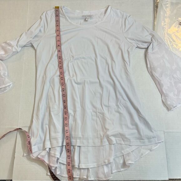 NWOT Susan Graver Top/Clipped Peplum and Sleeves | Size S - Picture 8 of 8